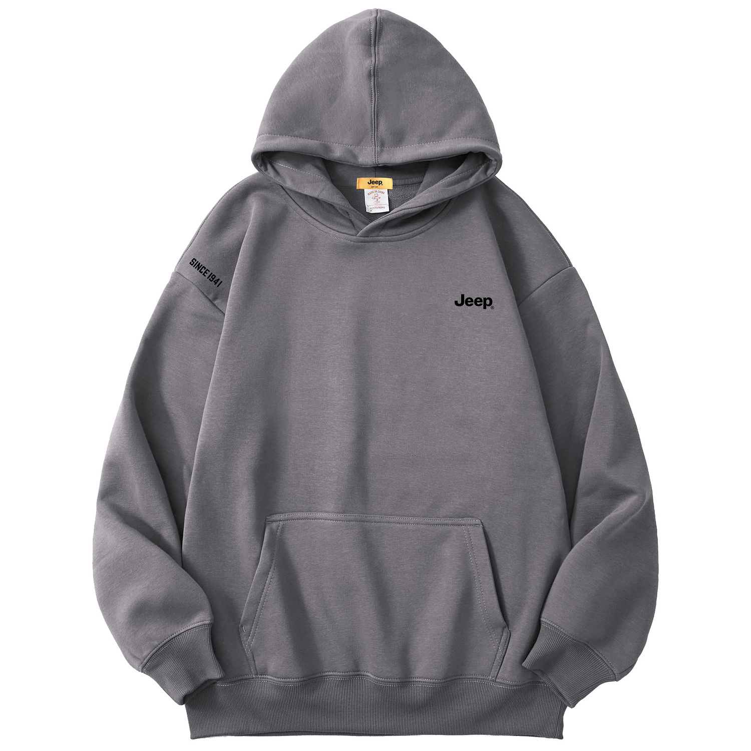 

Толстовка с капюшоном на флисе Unisex Jeep, темно-серый