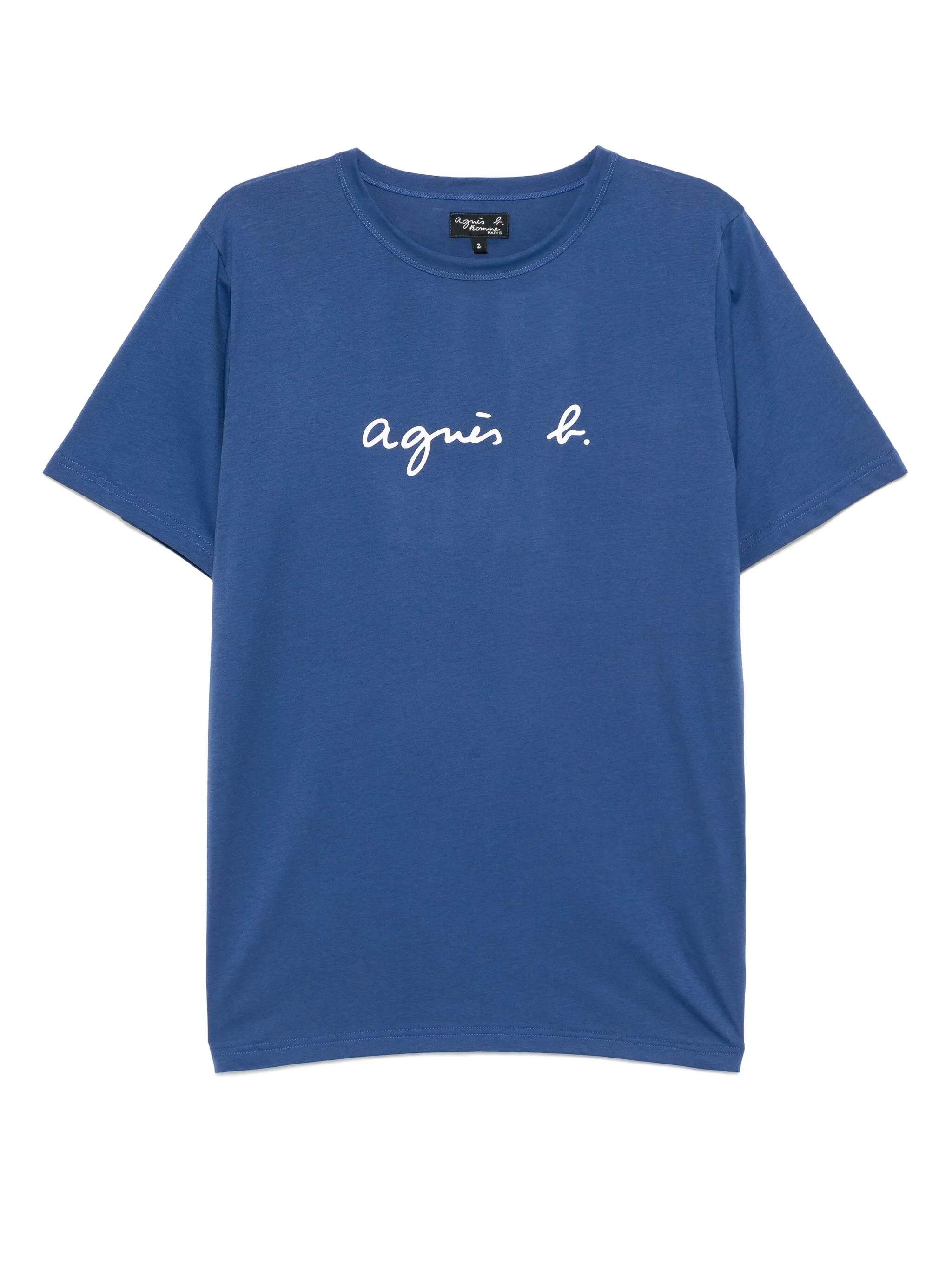 

Футболка с принтом Agnès B., синий