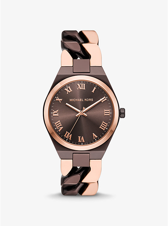 

Двухцветные часы Lennox Michael Kors, коричневый