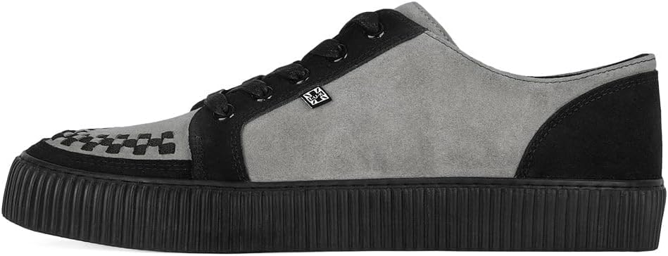 Кроссовки T.U.K. Suede Creeper для женщин и мужчин, Шнуровка, черная переплетенная текстура и люверсы, Классическая рифленая подошва и сетчатая подкладка, Комфорт с памятью формы для повседневной носки — фото 4
