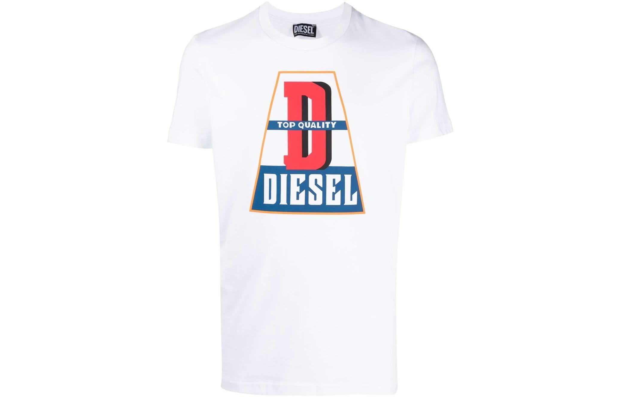 

DIESEL Футболка мужская белая SS23, Белый, DIESEL Футболка мужская белая SS23