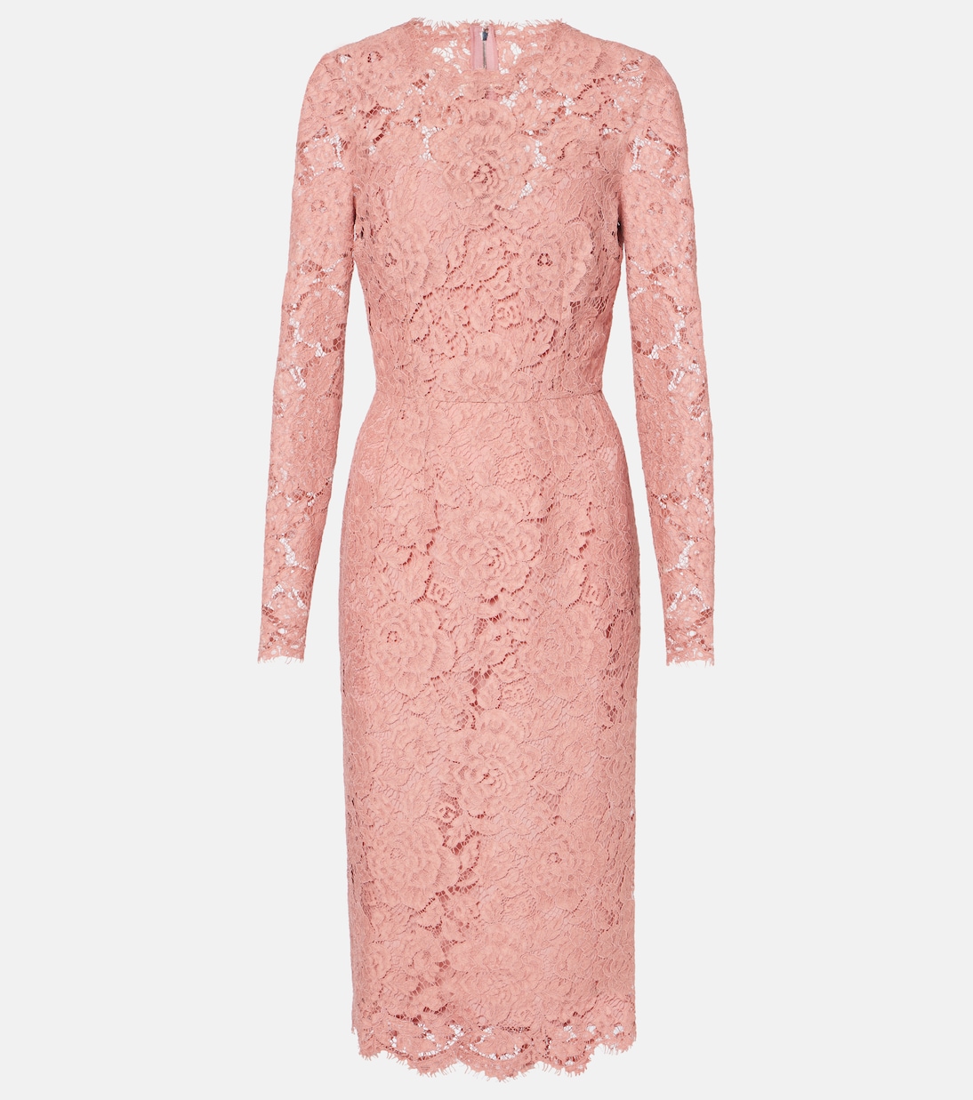 

Кружевное платье миди Dolce&Gabbana, Rosa Polvere Scuro