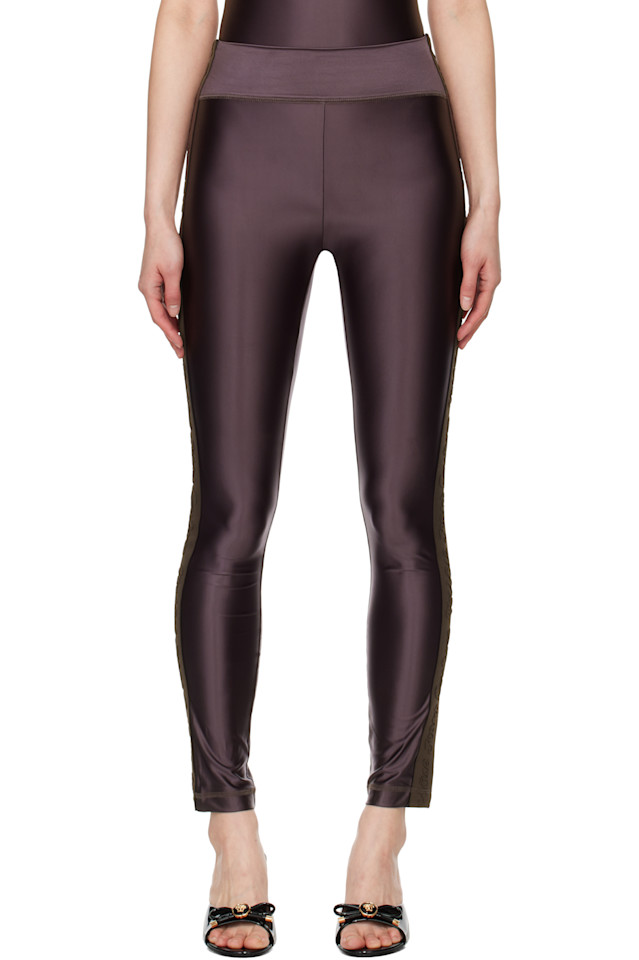 

Леггинсы с логотипом Versace Jeans Couture, цвет cocoa