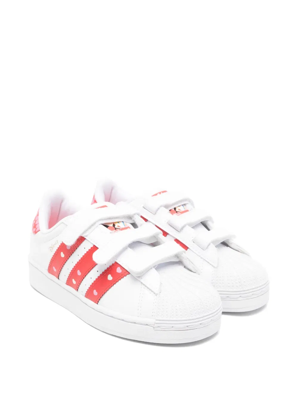 Кроссовки Disney Superstar Led Lights CF C с ремешком на липучке Adidas Originals Kids, белый