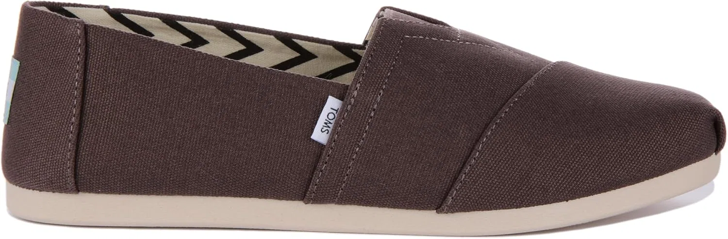 Лоферы TOMS из парусины, Ash Grey Recycled Cotton Canvas — фото 3
