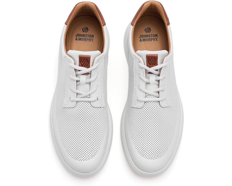 Мужские оксфорды Johnston & Murphy Ackerson Perfed Plain Toe, White Full Grain — фото 2