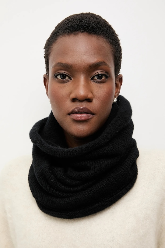

Шарф из мериносовой шерсти Answear.Lab, черный