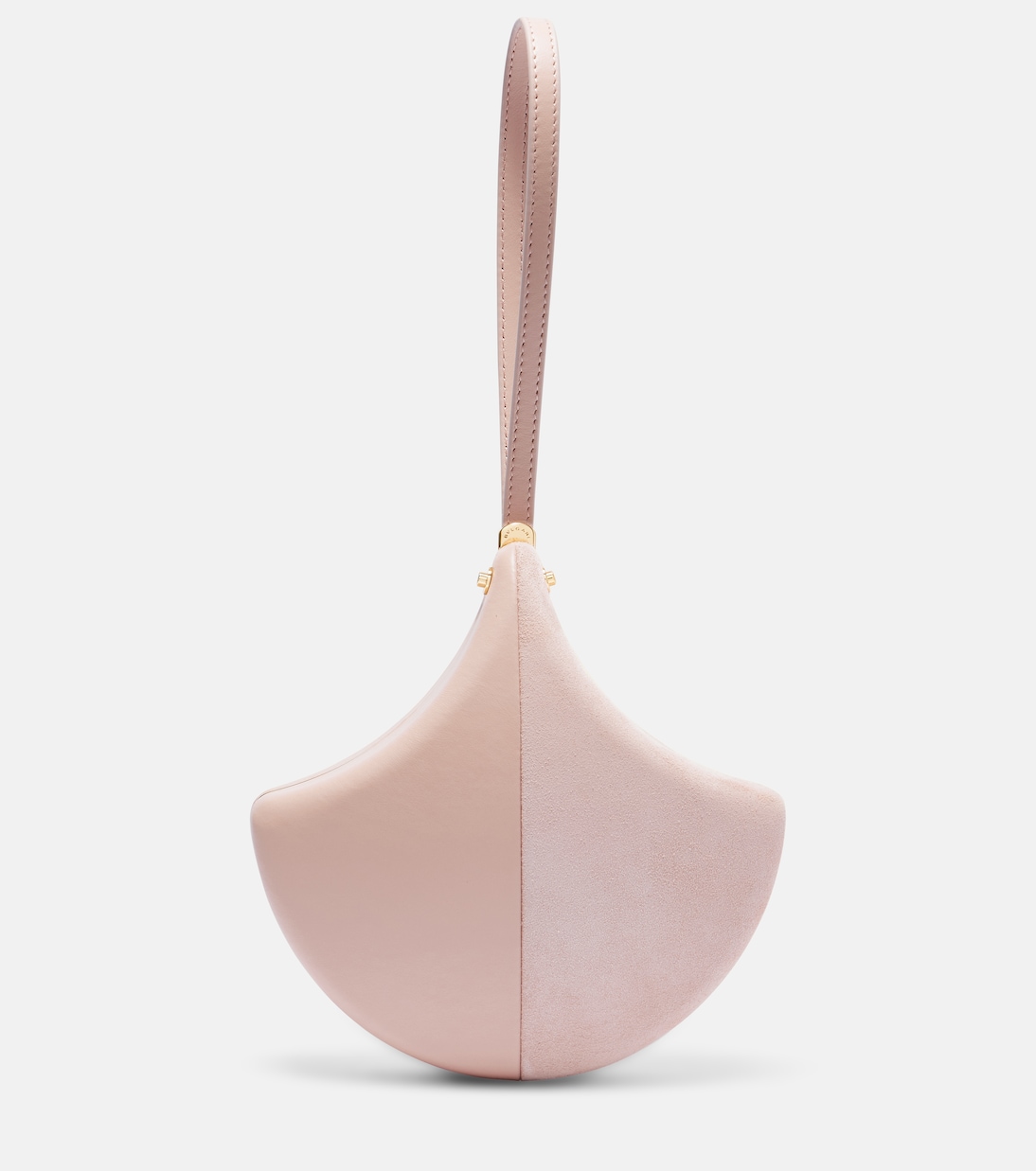 

Gingko leather and suede clutch Bvlgari, Star Rose Pink