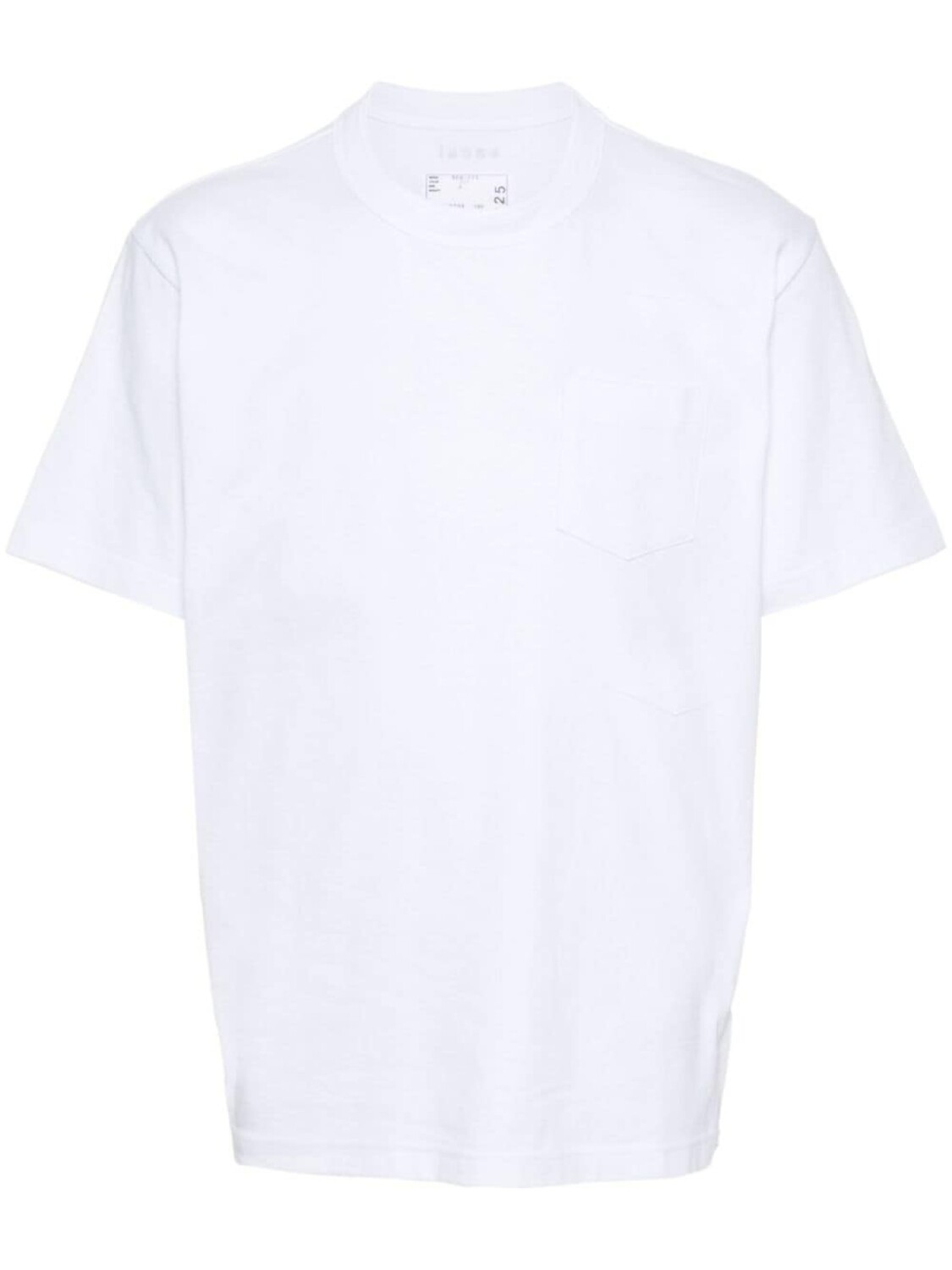 

Sacai футболка из хлопка с застежкой-молнией, белый