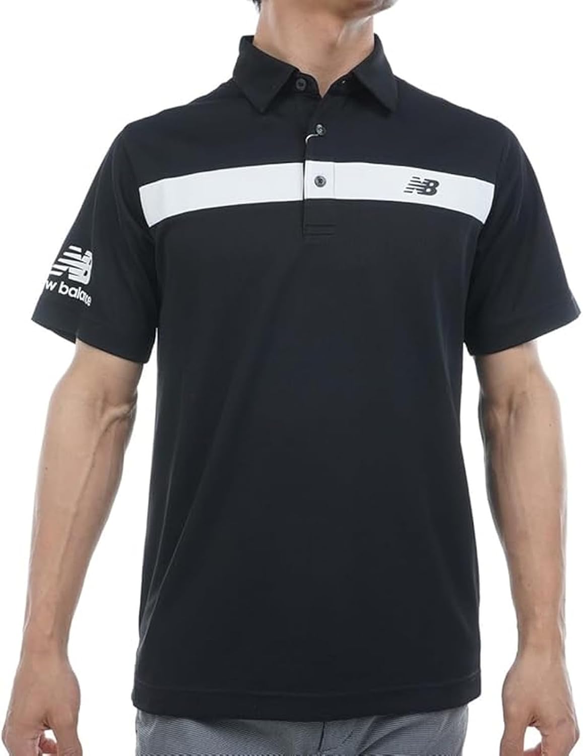 

Мужская поло-рубашка New Balance 012-5168008 с коротким рукавом (влагоотводящая, быстросохнущая, эластичная), черный