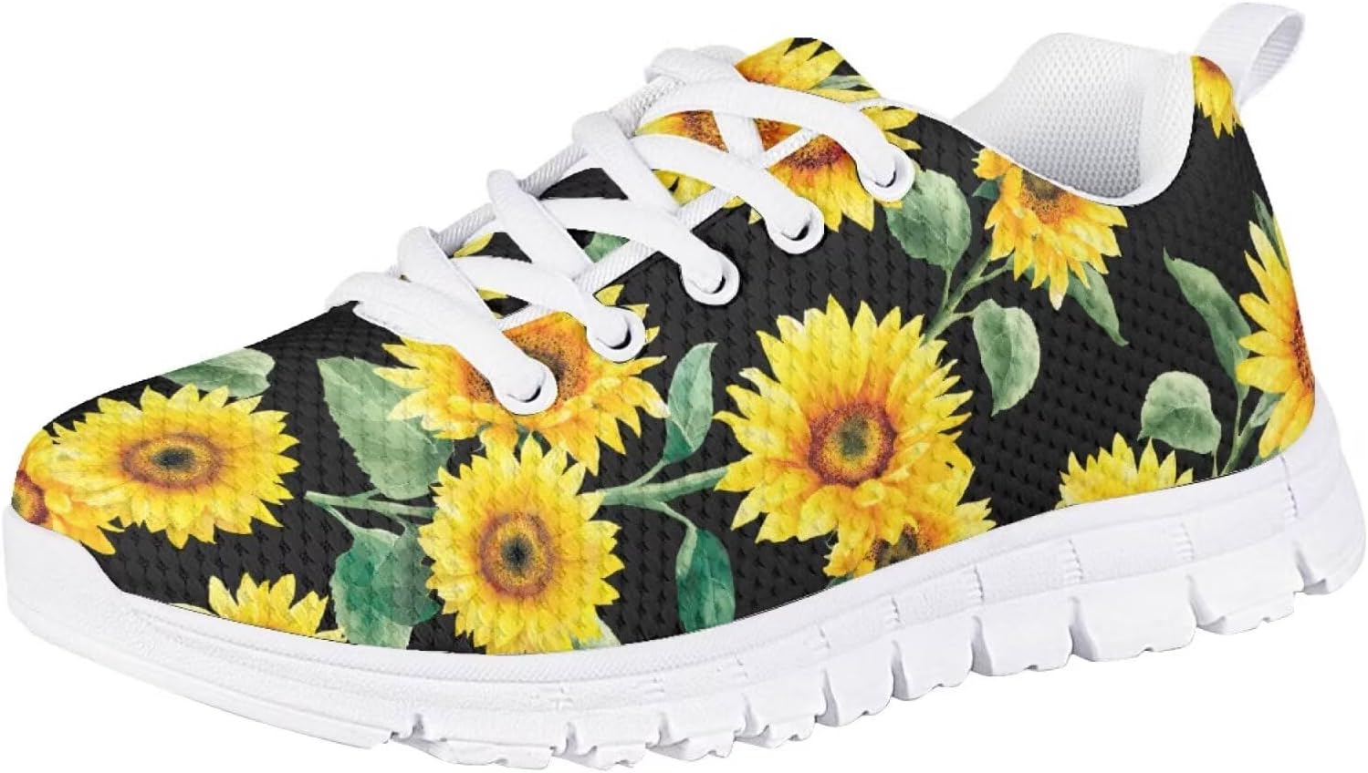 

Кроссовки Jeiento для детей мальчиков и девочек, для бега и тенниса, дышащие спортивные кроссовки, размеры для малышей, маленьких и больших детей, Sunflowers