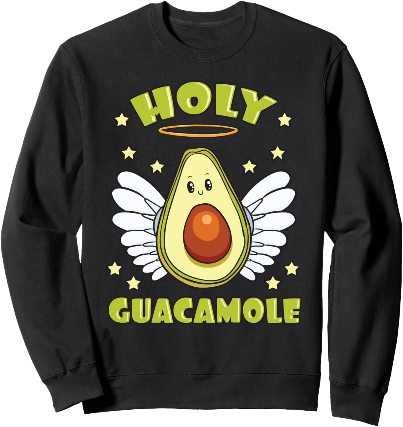 

Толстовка с надписью «Святой гуакамоле и авокадо» Funny Guacamole Avocado Apparel, черный