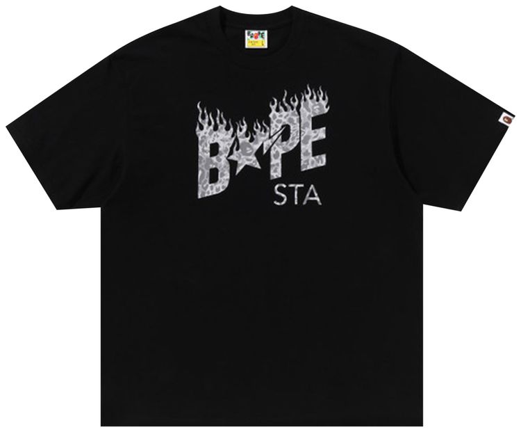 

Футболка BAPE Wild Leopard Pattern BAPE Sta Logo Relaxed Fit Tee, черная, Черный, Футболка BAPE Wild Leopard Pattern BAPE Sta Logo Relaxed Fit Tee, черная