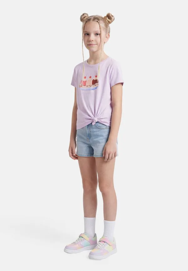 Футболка с принтом в виде бокового узла и изображения мороженого. Abercrombie & Fitch, Orchid Petal