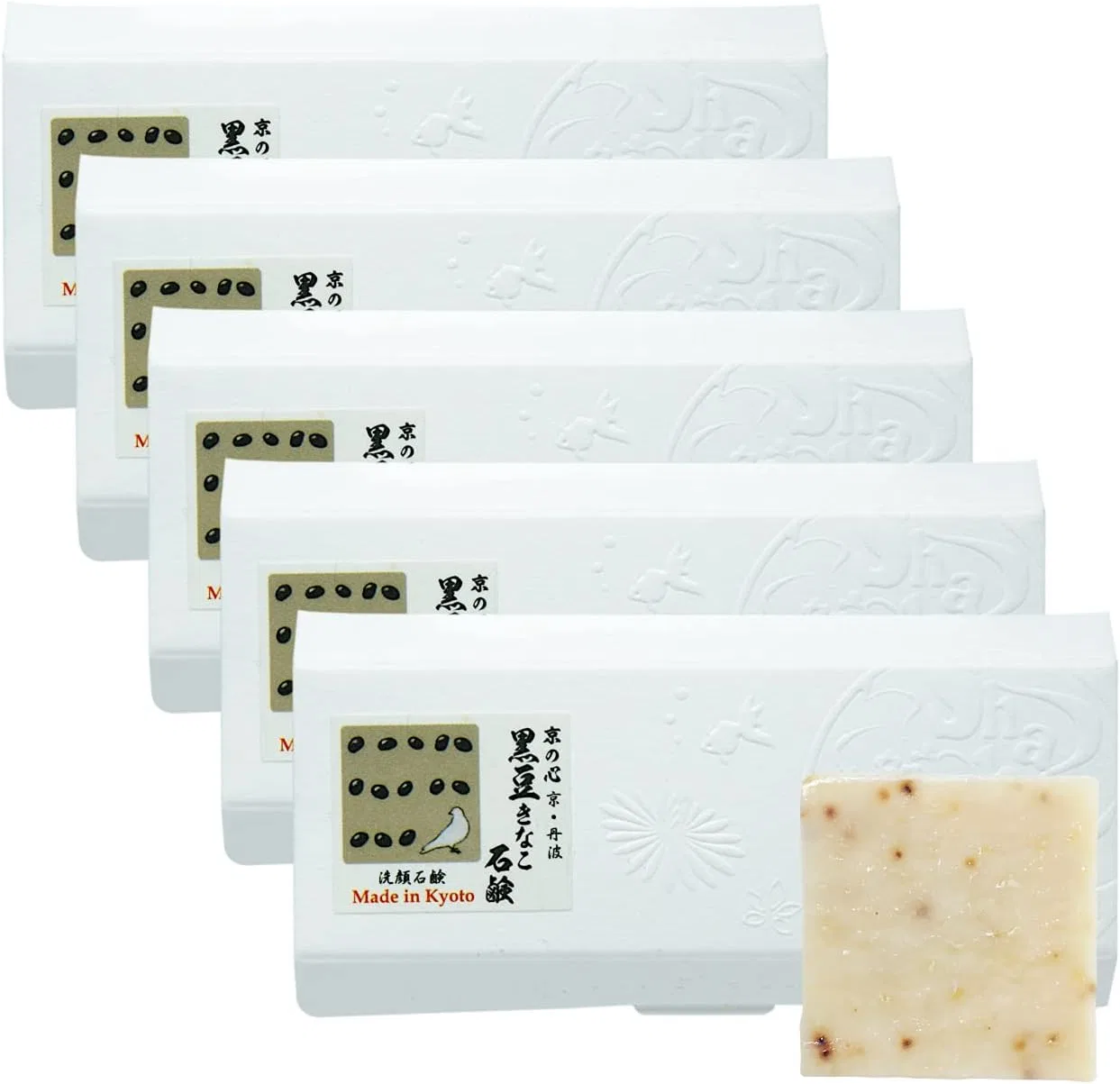 Мыло для лица Kyoto Natural Factory из черных бобов, 10 г x 5