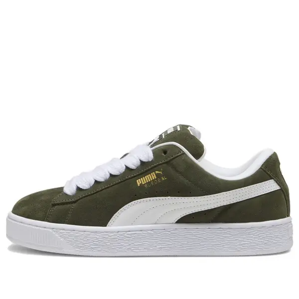 

Кроссовки suede xl 'dark olive white' Puma, зеленый