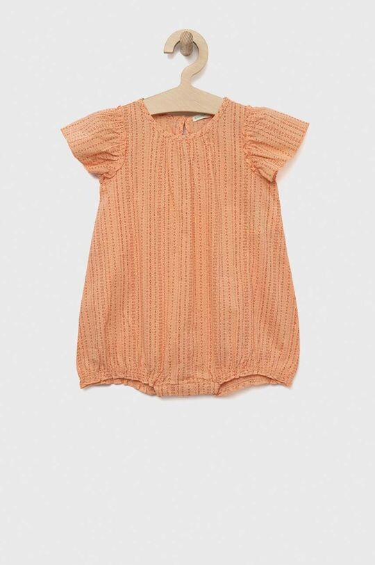 

Хлопковые рамперы для новорожденных United Colors of Benetton, оранжевый