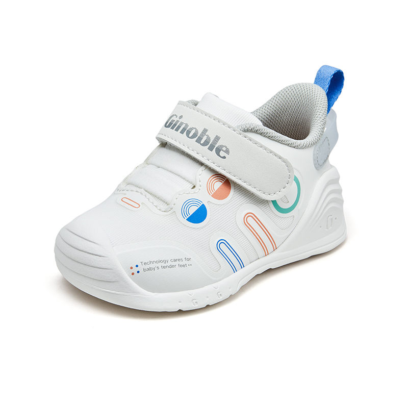 

Кроссовки Support Pre Walking Baby Shoes Infant And Toddler GINOBLE, белый/серый