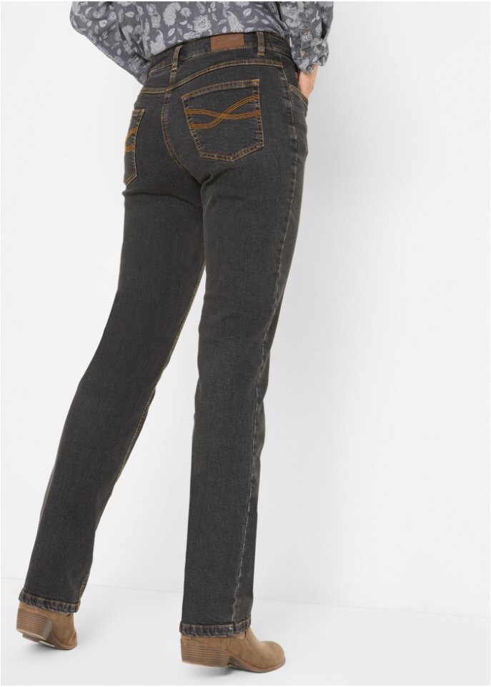 Прямые эластичные джинсы-бестселлер John Baner Jeanswear, черный — фото 4