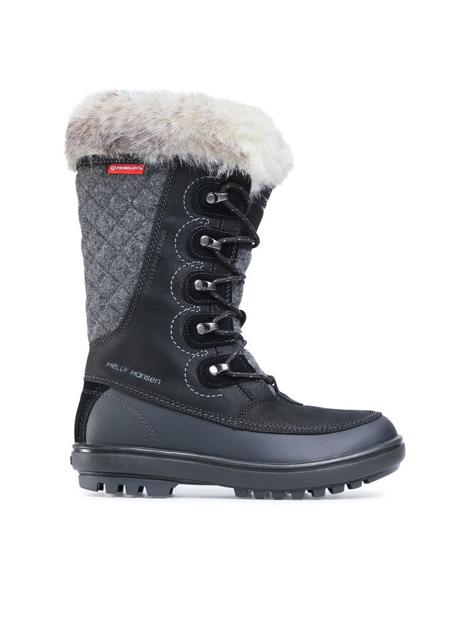Женские ботинки Helly Hansen зимние высокие с мехом, черный/серый
