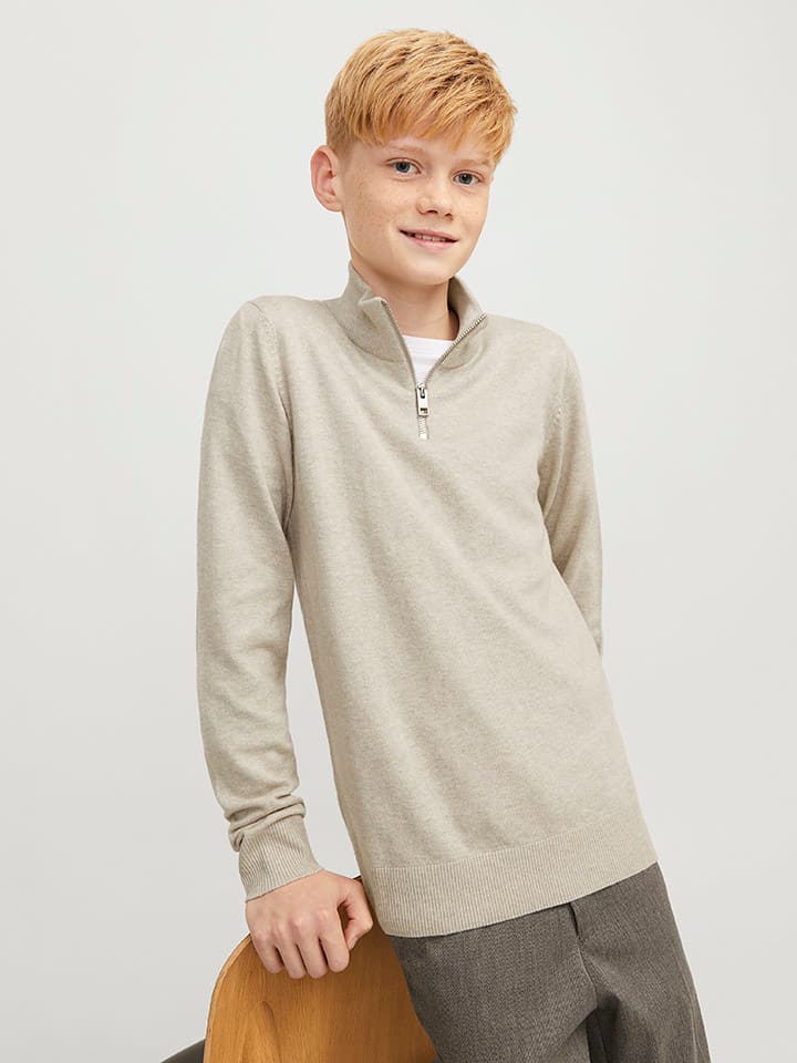 JACK & JONES Junior Свитер «Эмиль» бежевого цвета — фото 2