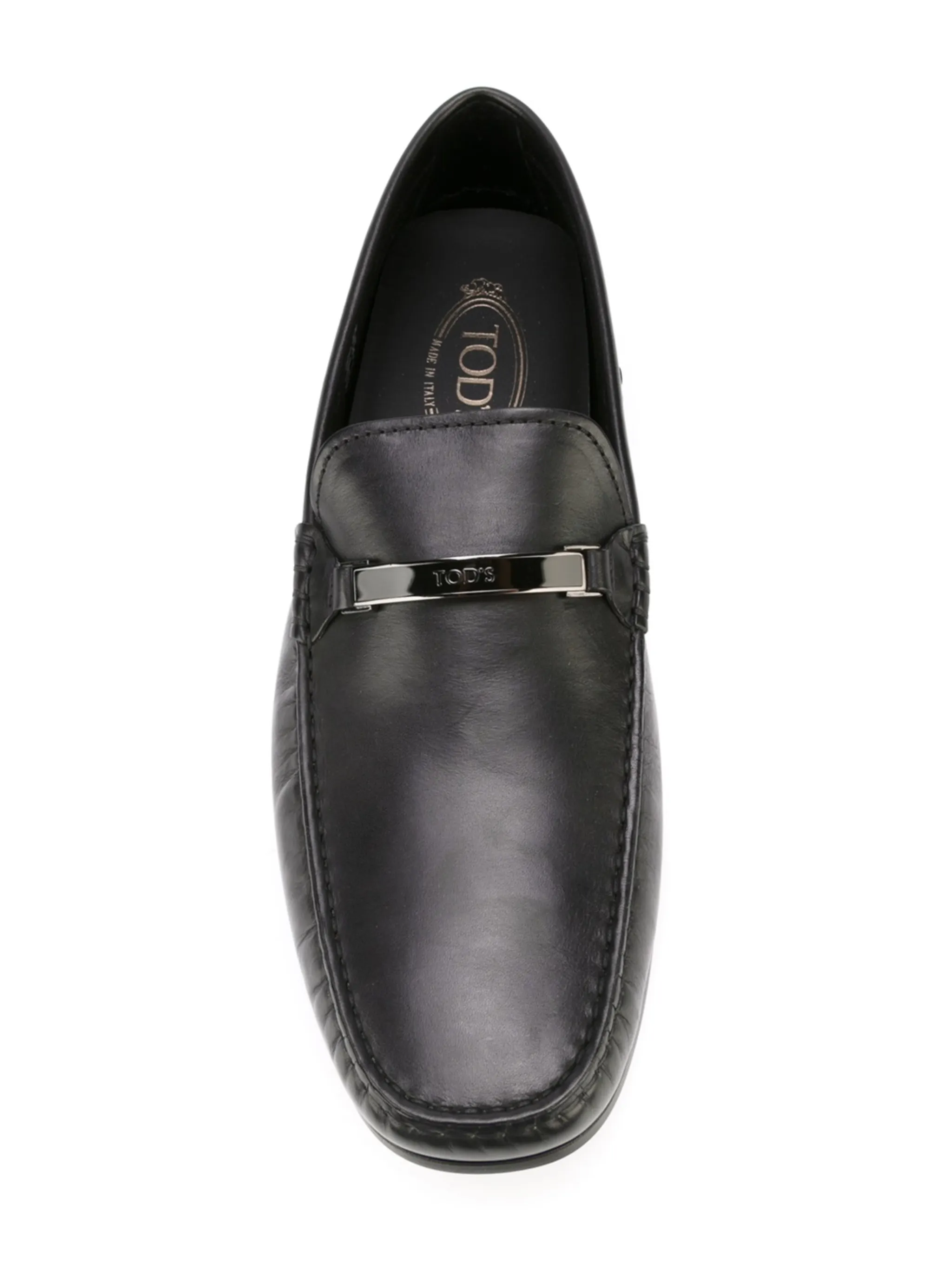 Мокасины с тиснением логотипа на пряжке Tod'S, черный — фото 4