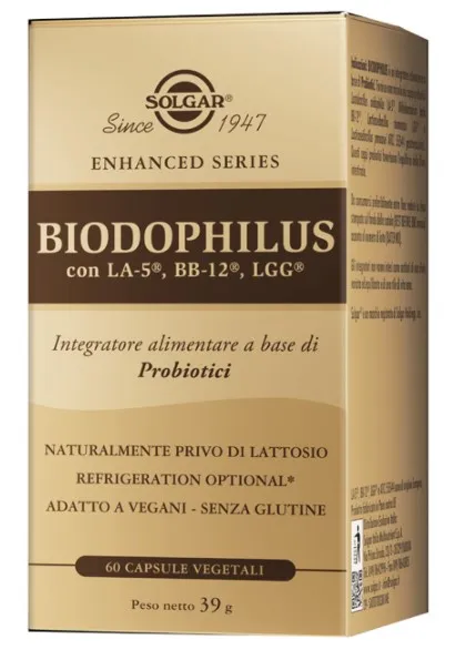 

Пробиотическая добавка Solgar Biodophilus, 60 капсул, балансирует кишечную флору