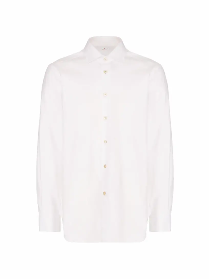 

Хлопковая рубашка Kiton, белый