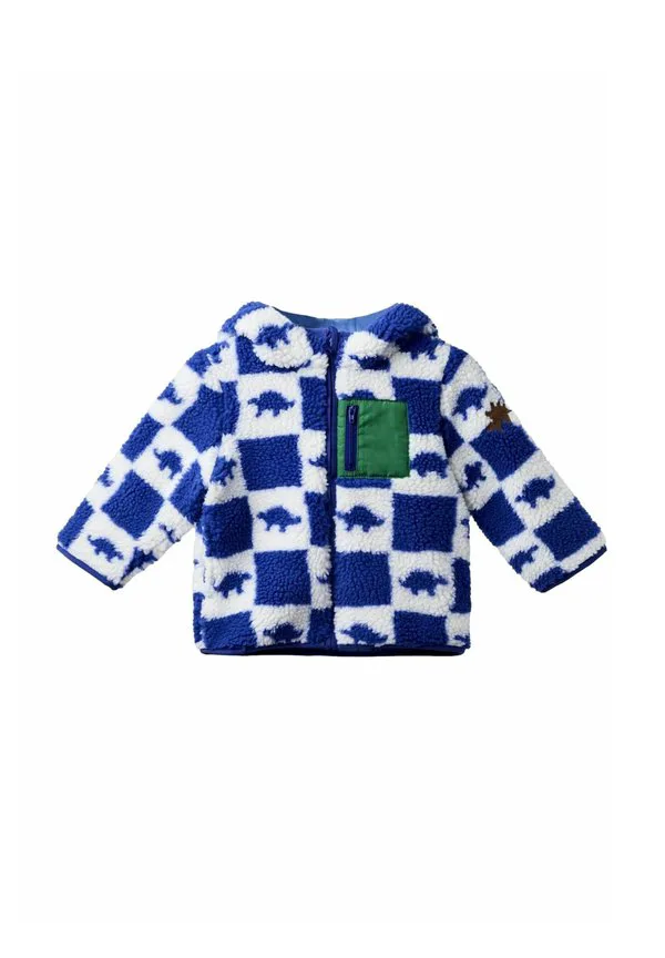 Куртка из флиса с капюшоном стандартного кроя Jojo Maman Bébé, Blue Dino