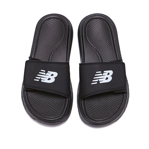 Тапочки амортизирующие слайдеры New Balance, черный — фото 3