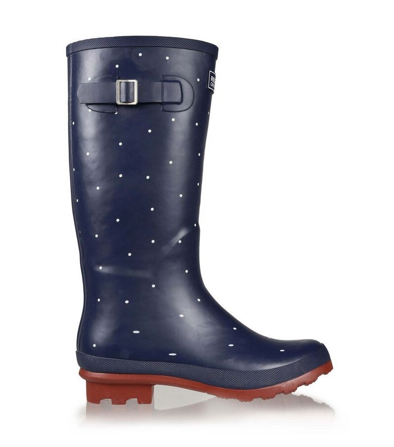 

Синие резиновые сапоги Regatta в горошек New Look, синий