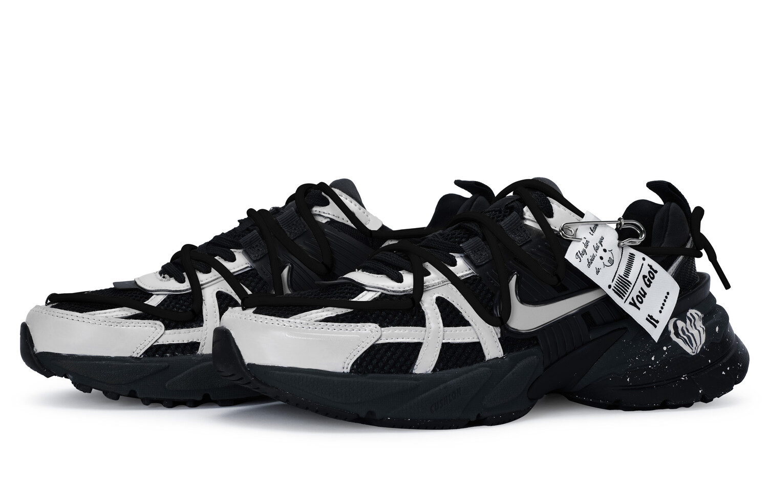 Кроссовки Nike V2K Run для женщин, Black/Silver — фото 2