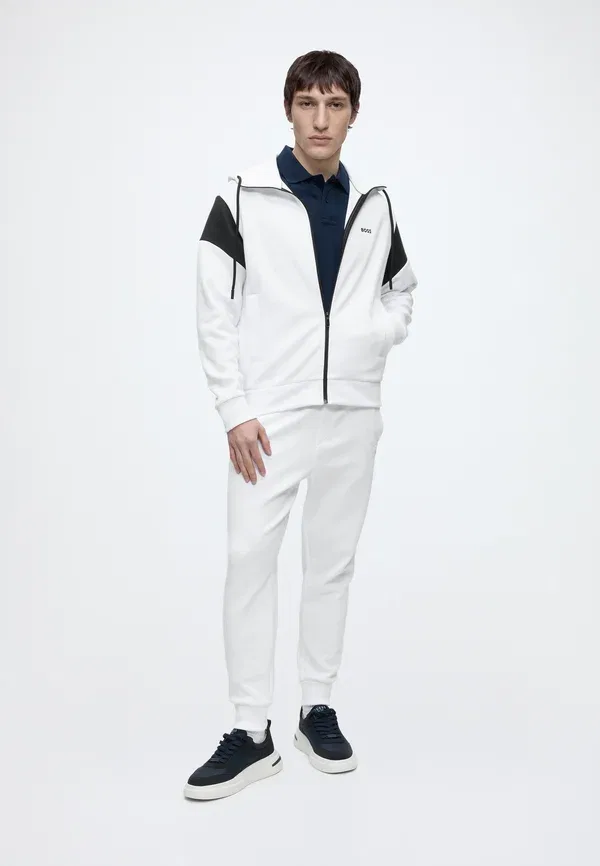 Толстовка на молнии Boss Union saggy zip up sweatshirt, белый — фото 2
