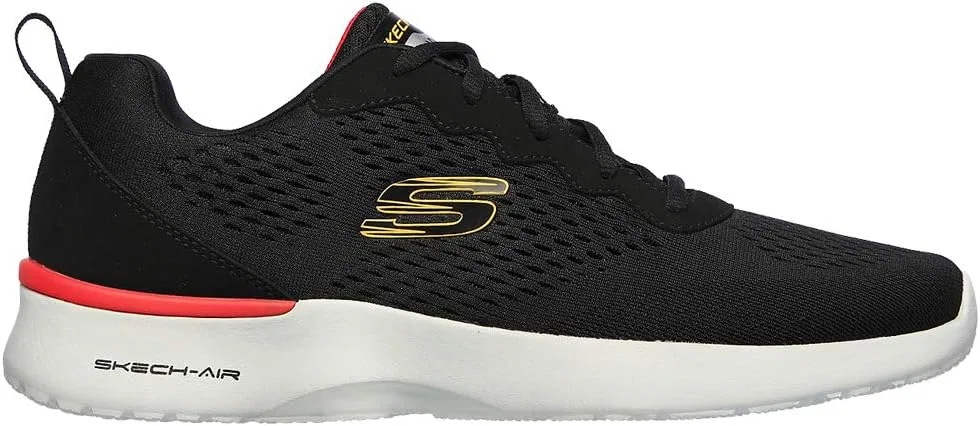 Мужские кроссовки Skechers Skech-air Dynamight Tuned Up, Black Engineered Mesh Pu Gray Trim — фото 4
