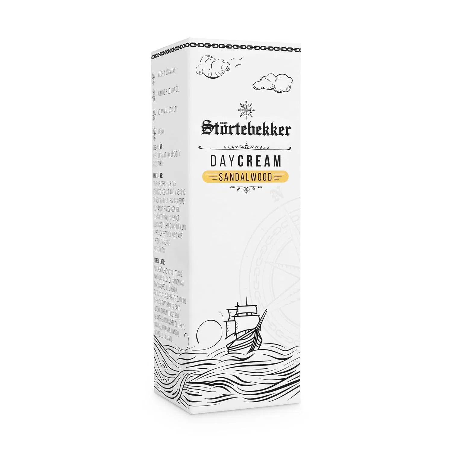 Крем для лица Störtebekker Shaving Accessories — Мужской дневной Premium Sandalwood, 50 мл — фото 3