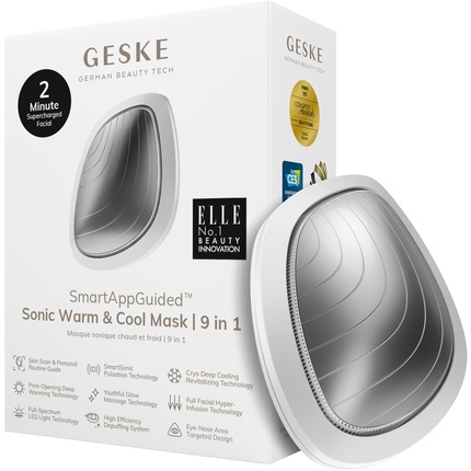 

Smartappguidedtm Звуковая Теплая и Холодная Маска 9 в 1 Beauty LED Geske