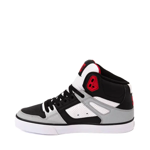 

Кеды Mens DC Pure Hi Skate Shoe, черный/серый/красный