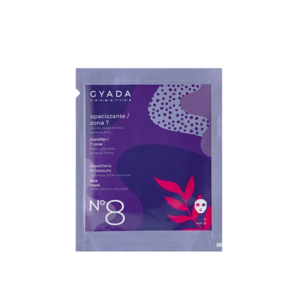 

Маска для лица Maschera in tessuto n.8 opacizzante zona-t Gyada cosmetics, 15 мл