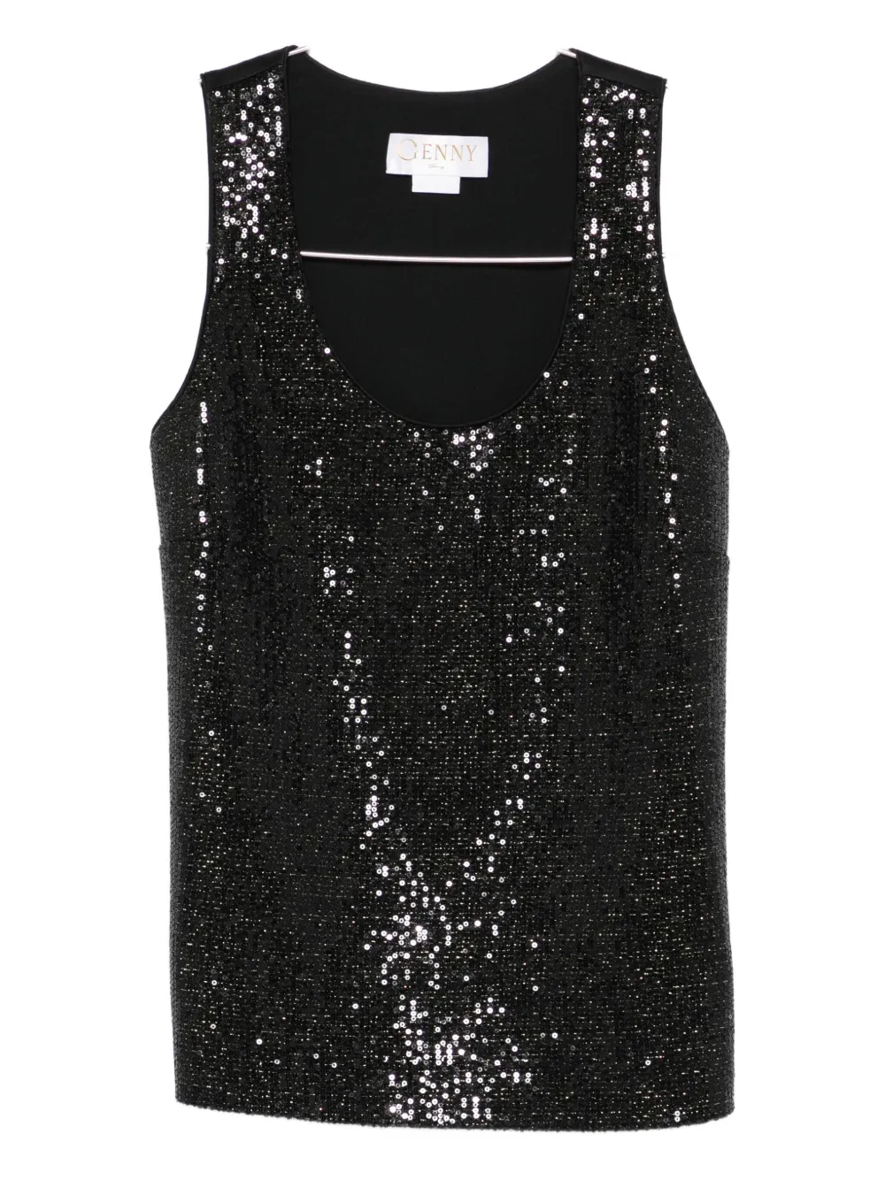 

Топ, украшенный пайетками Genny, черный