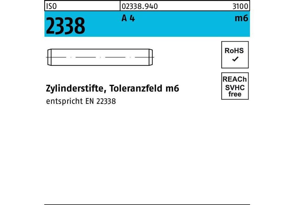 

Цилиндрический штифт ISO 2338 16 м6 x 60 А 4 ISO 2338 Diverse