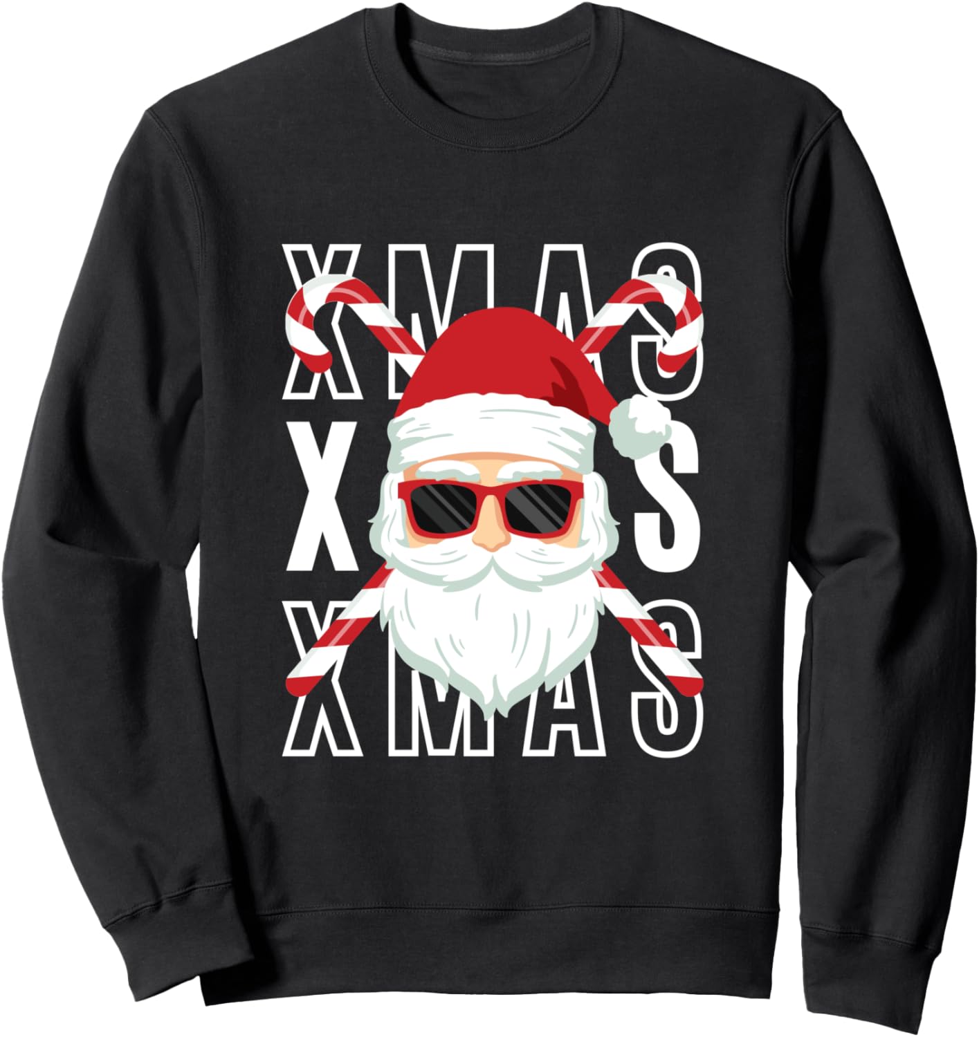 

Рождественский Санта - классная и забавная рождественская толстовка Cool Christmas Holiday Designs, черный