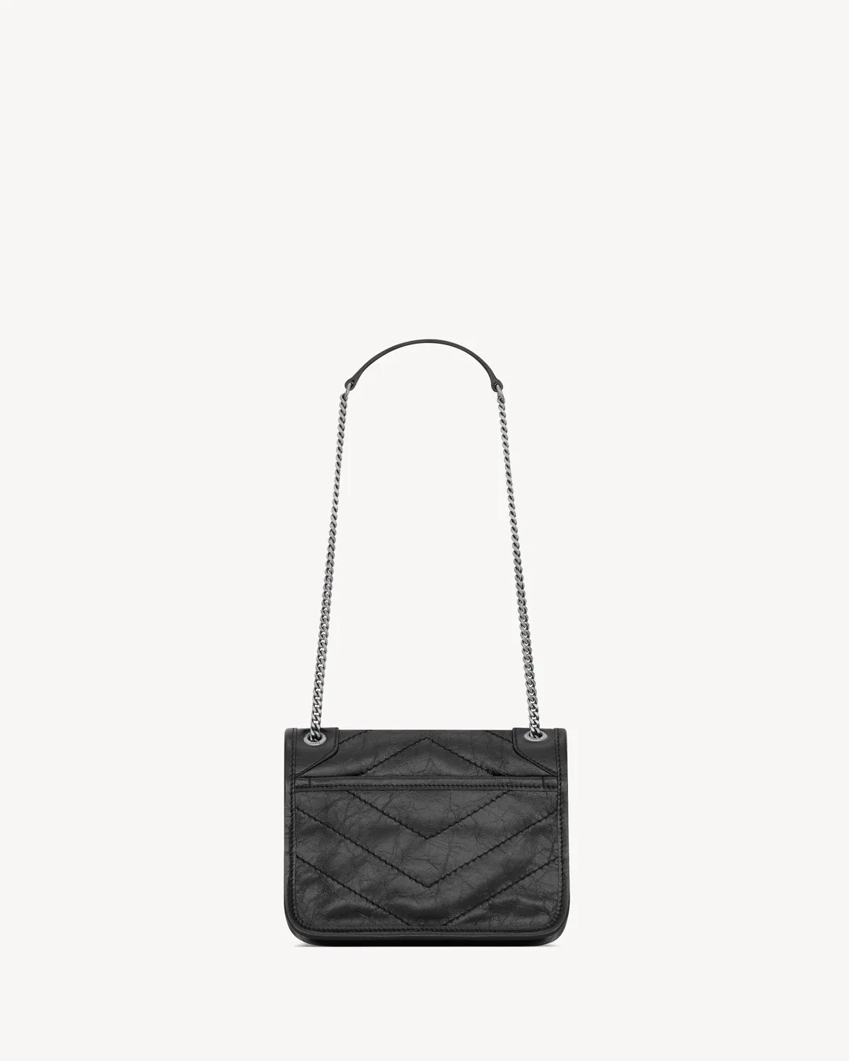 NIKI baby из винтажной кожи SAINT LAURENT, черный — фото 2