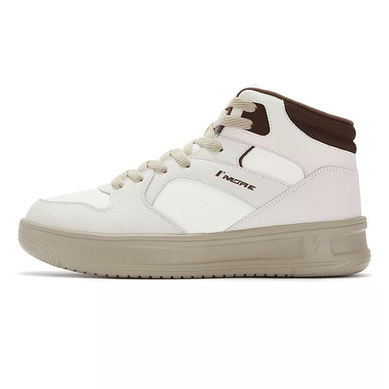 

Термостойкие абразивоустойчивые мид-топ скейтборд кроссовки мужские 361°, feather белый/oat milk