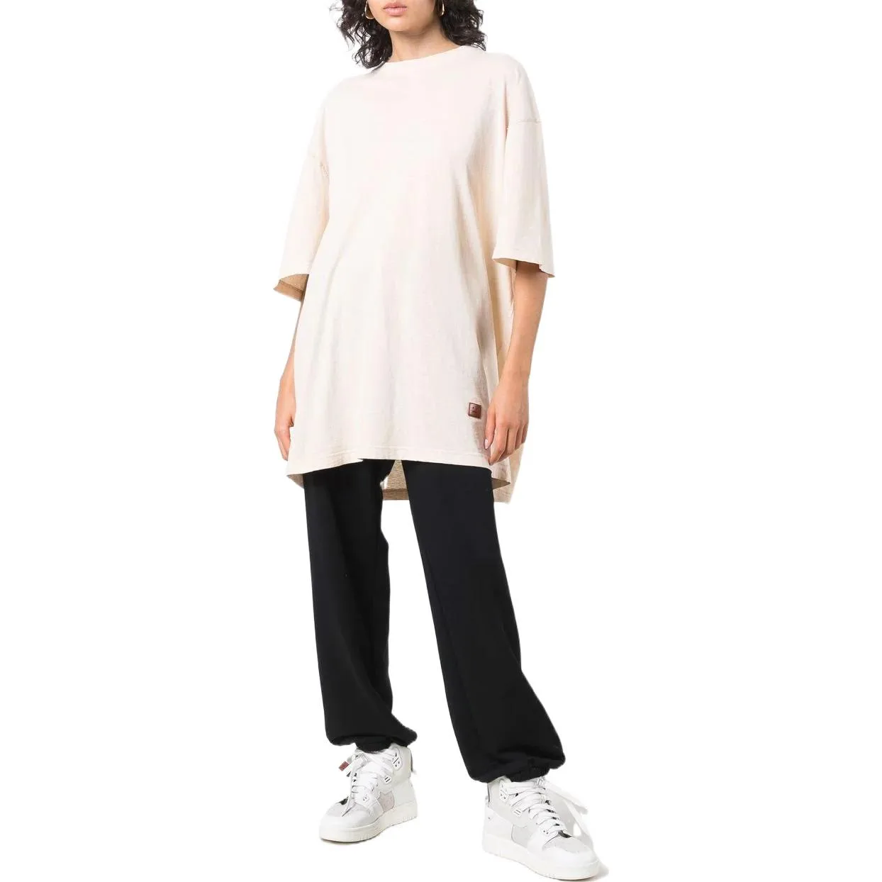 Acne Studios Футболка Unisex Beige Crew Neck Moderate Straight Fit — фото 4