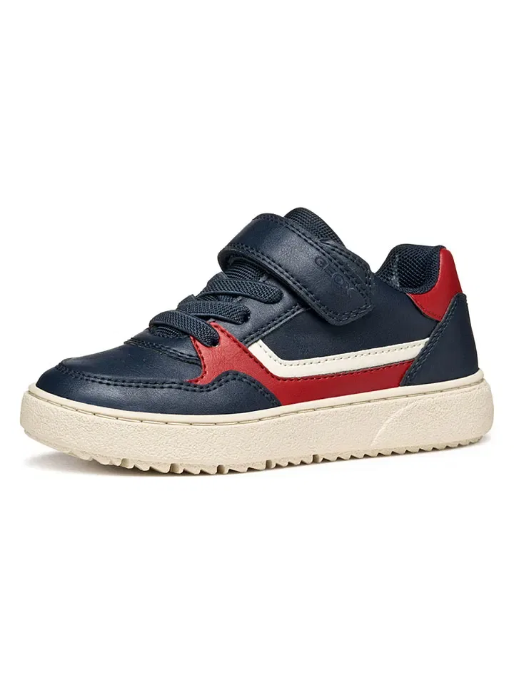 Sneakers кожаные, текстильные, geox, темно-синий — фото 2