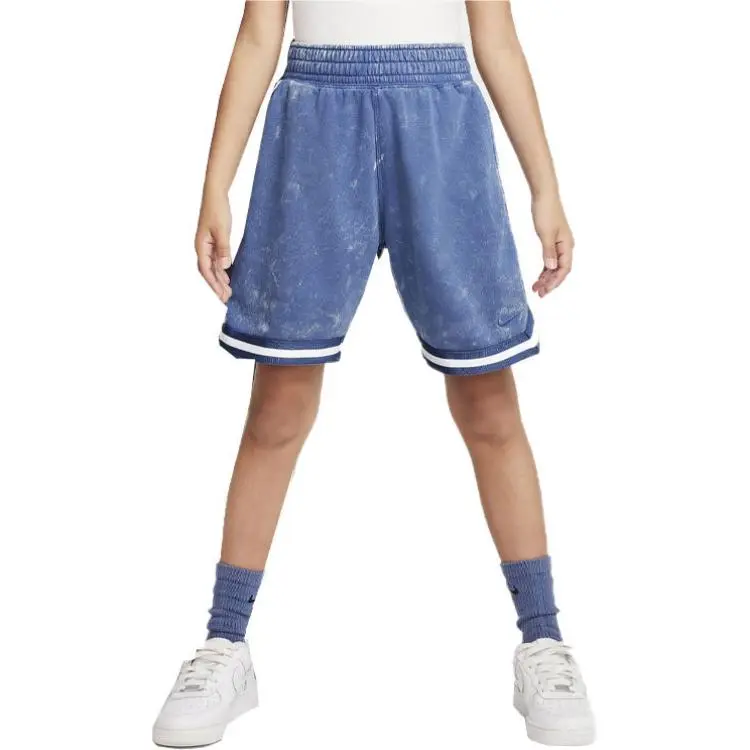 Nike Детская одежда dna culture of basketball большие флисовые баскетбольные шорты kids' blue — фото 3