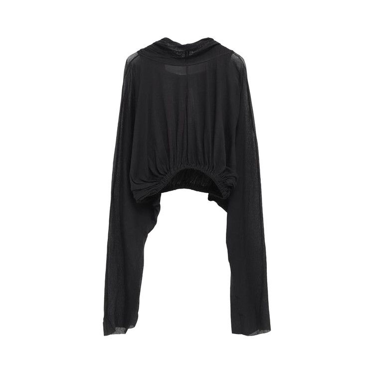 

Толстовка Rick Owens Cropped Hooded Tunic, Black