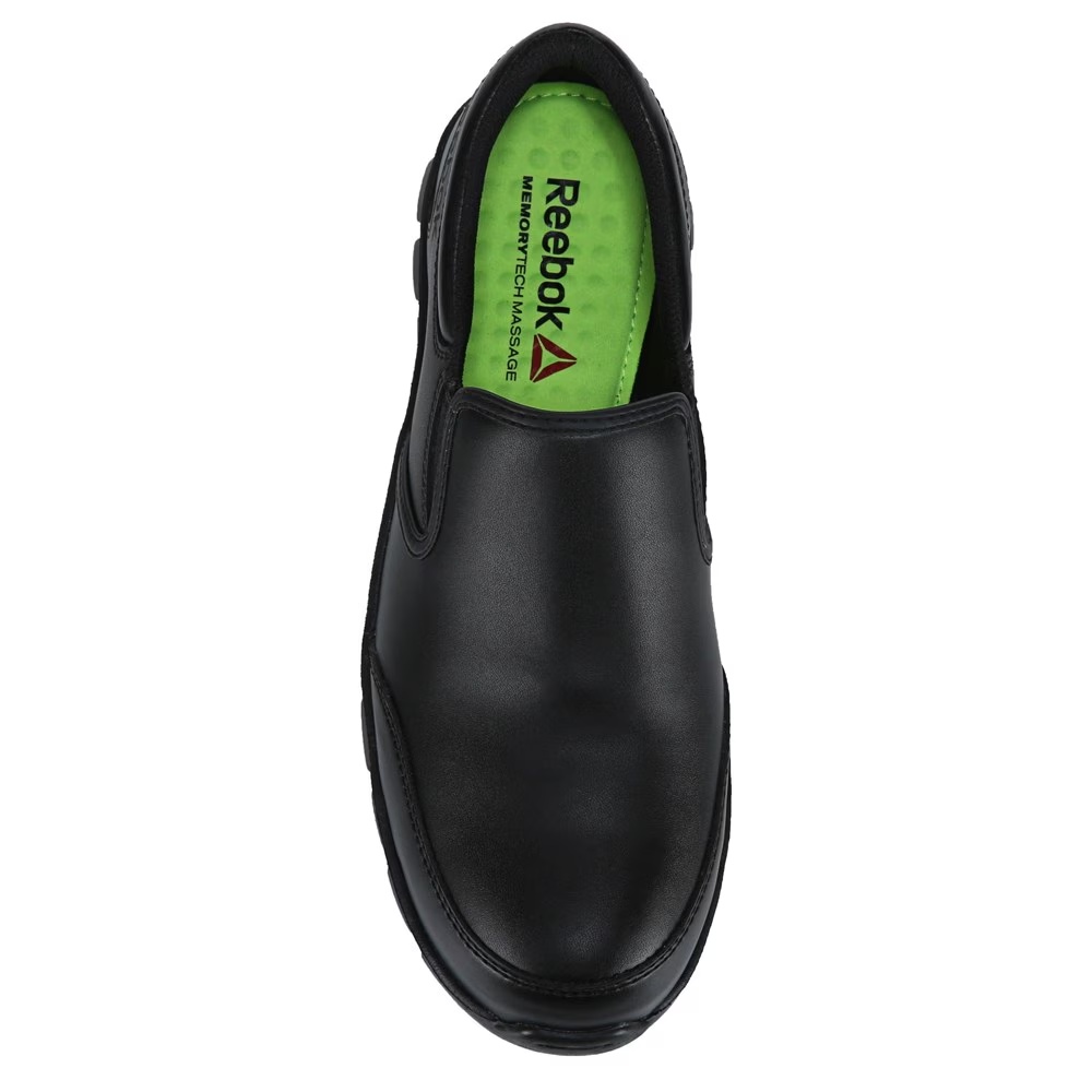Рабочие туфли без шнурков с композитным носком Sublite Cushion от Reebok Work, black leather — фото 4