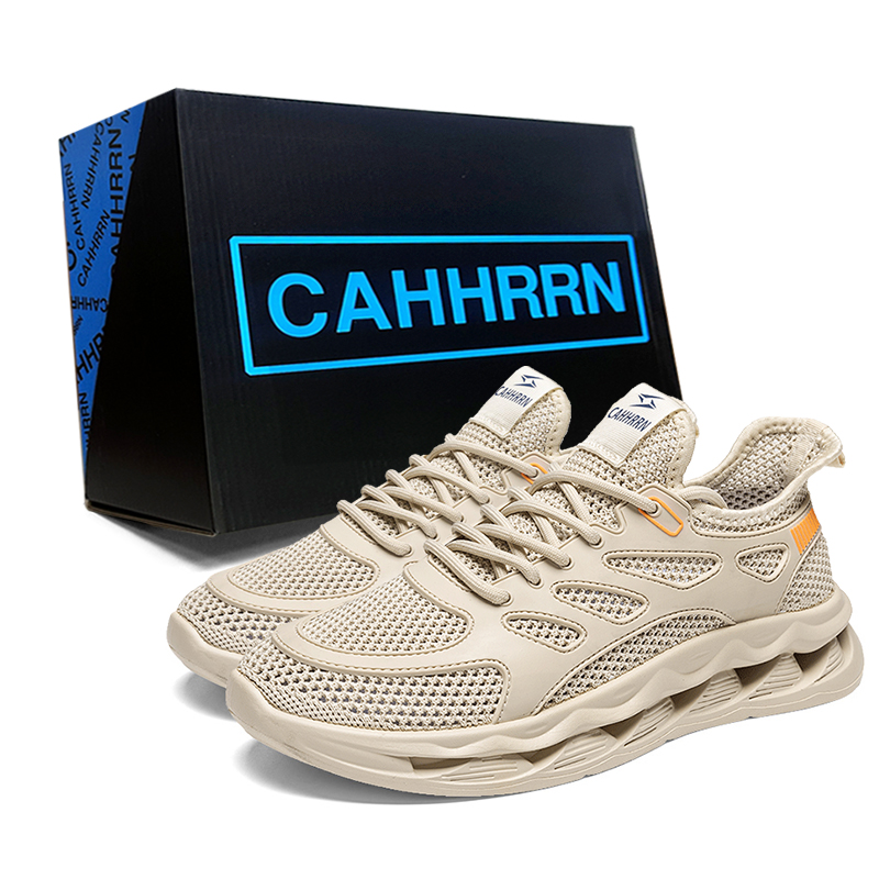 

CAHHRRN Дышащие низкие повседневные туфли мужские бежевые, цвет Beige