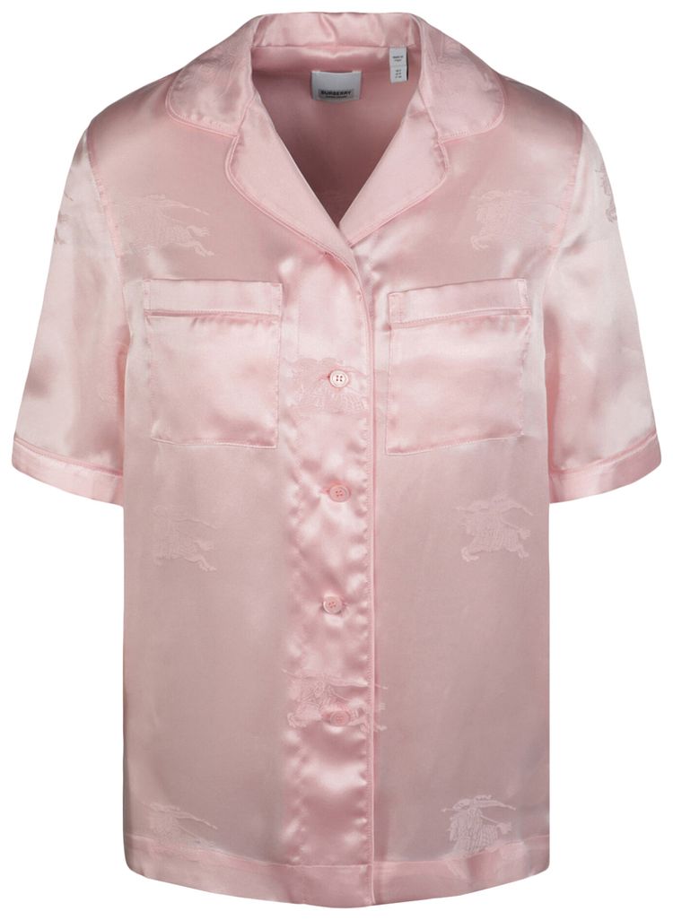 

Шелковая жаккардовая рубашка Burberry EKD, розовая